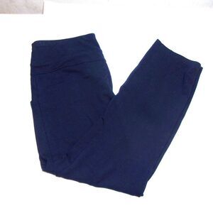 Jockey Jogger Pants Sz. M Stretch Cropped Navy Blue Women